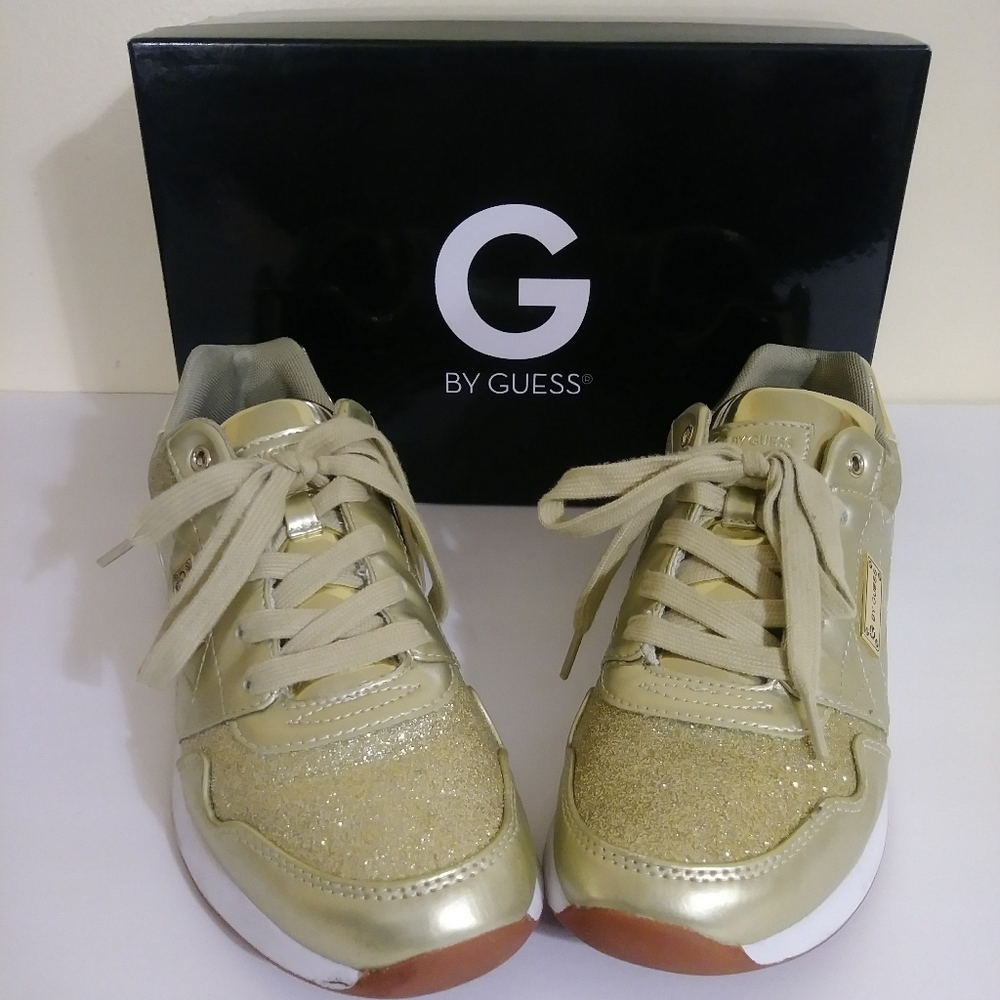 G by Guess Gold Glitter Sneakers